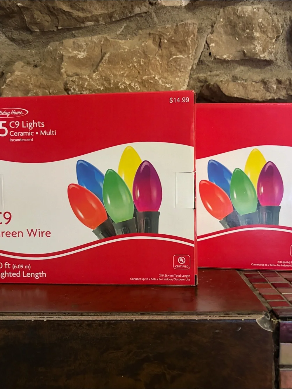 NWT Holiday Home C9 Multi Ceramic Lights Red, Blue, Green, Yellow, Purple 2 Sets